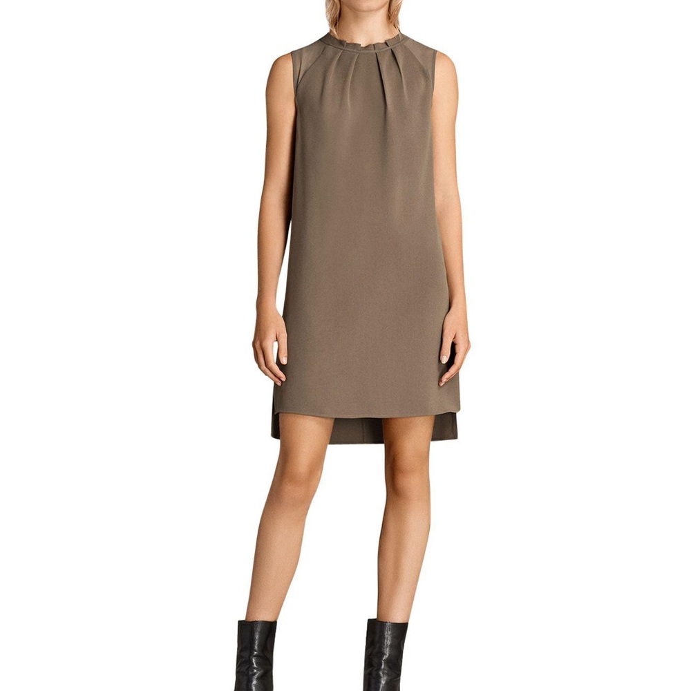 All Saints Jay Dress in Camo Green SM